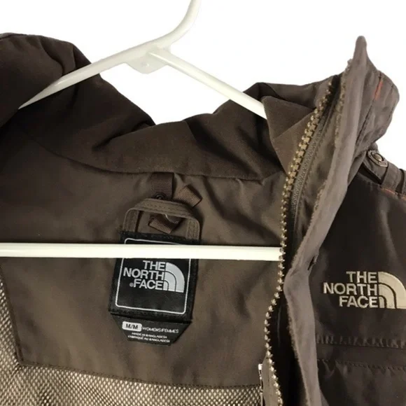 The North Face Hyvent waterproof ski hooded jacket size Medium women’s , Brown